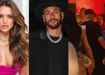 Os dois foram flagrados em diversos momentos da festa. Foto: Reprodução/Internet