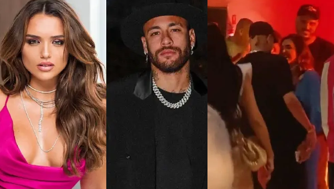 Os dois foram flagrados em diversos momentos da festa. Foto: Reprodução/Internet