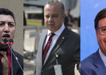 Sassá da Construção fez questionamento sobre ministros, só não disse se era Rogério Marinho ou Gilson Machado (da esquerda para a direita). Foto: Reprodução/Internet