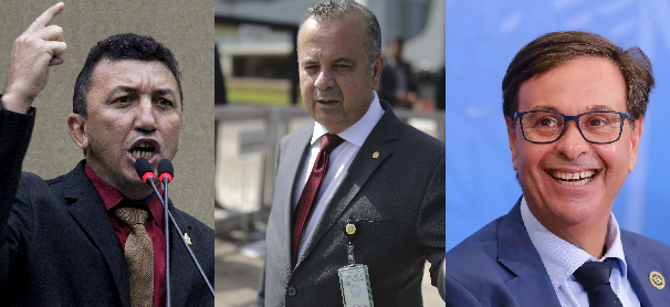 Sassá da Construção fez questionamento sobre ministros, só não disse se era Rogério Marinho ou Gilson Machado (da esquerda para a direita). Foto: Reprodução/Internet