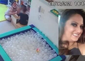 A profissional era filmada agredindo as crianças com TEA. Foto: Reprodução