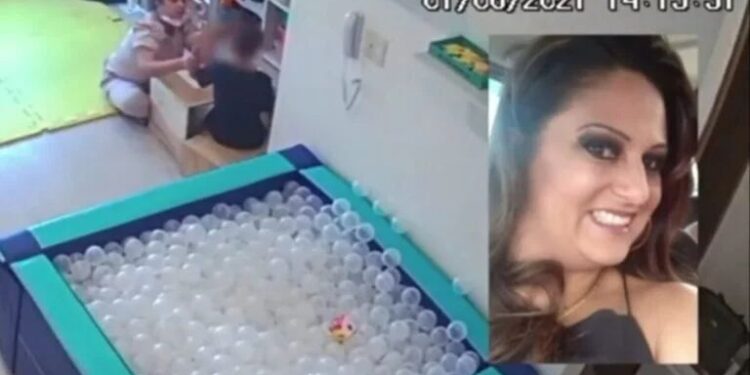 A profissional era filmada agredindo as crianças com TEA. Foto: Reprodução