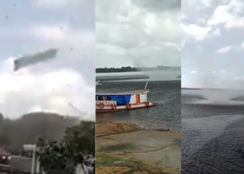 Imagens impressionante foi flagrada pelos moradores. Foto: Reprodução