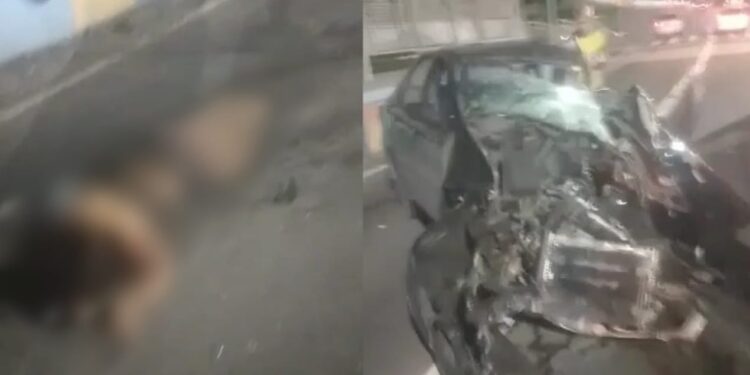 O acidente foi registrado por volta de 1h desta segunda-feira (25). Foto: Reprodução