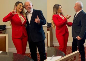 Deolane Bezerra se encontrou com o ex-presidente Lula nesta terça-feira (26), em São Paulo. (Foto: Reprodução)