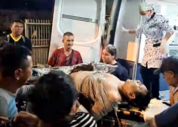 O resgate do trabalhador durou mais de três horas. Foto: Reprodução