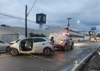 O acidente foi registrado por volta das 2h desta sexta-feira (22). Foto: Divulgação