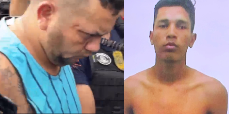 Everton foi preso na quinta-feira (28) e Rafael (sem camisa) é procurado. Foto: Divulgação/PC