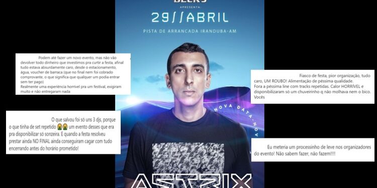 O evento foi remarcado, mas muitos reclamam que gastaram muito no último final de semana, quando a atração principal não apareceu. Foto: Reprodução