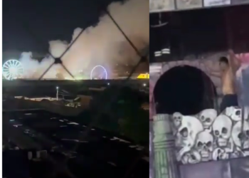 Frequentadores tomaram o maior susto com o fogo e a fumaceira. Foto: Reprodução