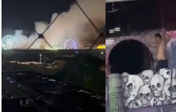 Frequentadores tomaram o maior susto com o fogo e a fumaceira. Foto: Reprodução