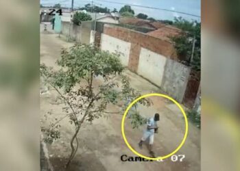 O homem foi flagrado por câmeras da região. Foto: Reprodução