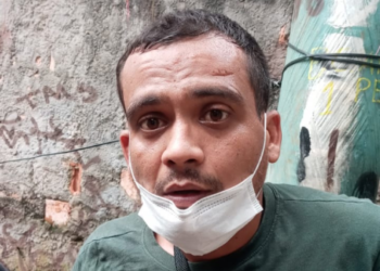 O homem foi sequestrado pelo tribunal do crime do bairro. Foto: Reprodução