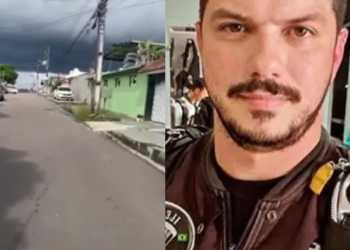 Vídeo mostra amiga mostrando para Luiz que o tempo está se formando. Foto: Reprodução