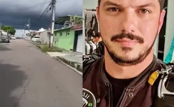 Vídeo mostra amiga mostrando para Luiz que o tempo está se formando. Foto: Reprodução