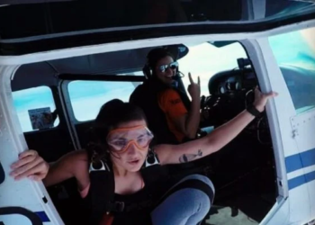 Bruna Ploner, de 33 anos, foi arrastada. Foto: Reprodução