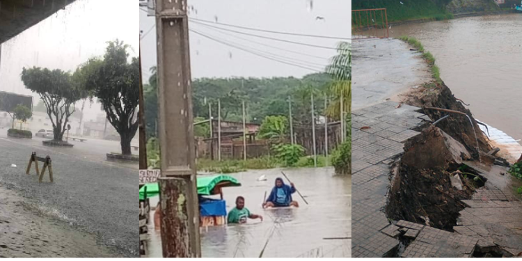 Foram mais de 15 horas de chuva direto. Fotos: Reprodução/Internet