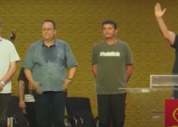 A transmissão do culto foi em TV aberta e depois a emissora apagou o vídeo do canal do YouTube. Foto: Reprodução