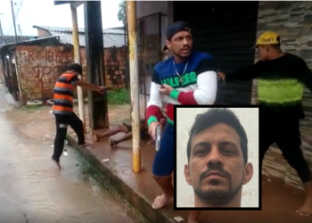 O homem e os comparsas não se importam em serem gravados. Foto: Reprodução