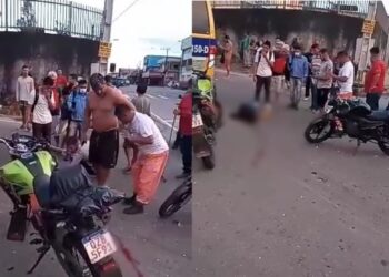 O acidente aconteceu na manhã desta quarta-feira (11) e a vítima morreu na hora. Foto: Reprodução