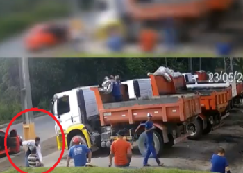 Ainda não era nem 6h e os trabalhadores estavam conversando quando assaltantes chegaram. Foto: Reprodução