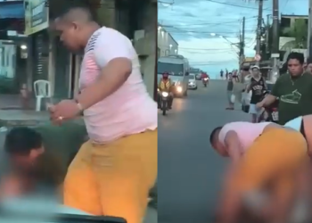 A cena foi flagrada nas primeiras horas da manhã. Foto: Reprodução