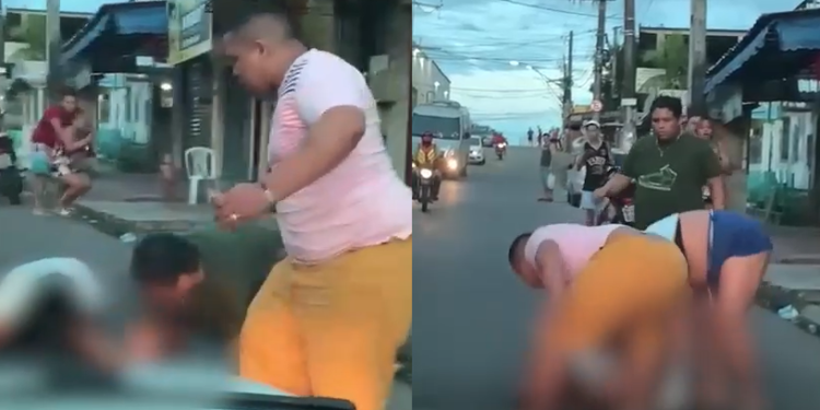 A cena foi flagrada nas primeiras horas da manhã. Foto: Reprodução