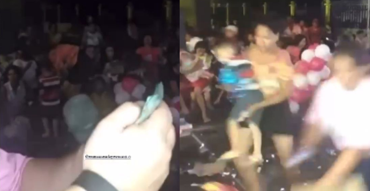 Vários tiros começam a ser ouvidos e as mães correm. Foto: Reprodução