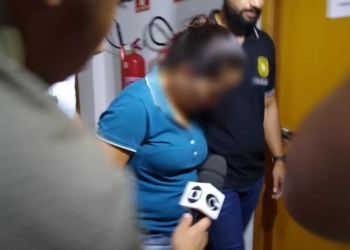 A mulher assumiu o crime e foi presa em flagrante. Foto: Ronaldo Miguel/TV Gazeta