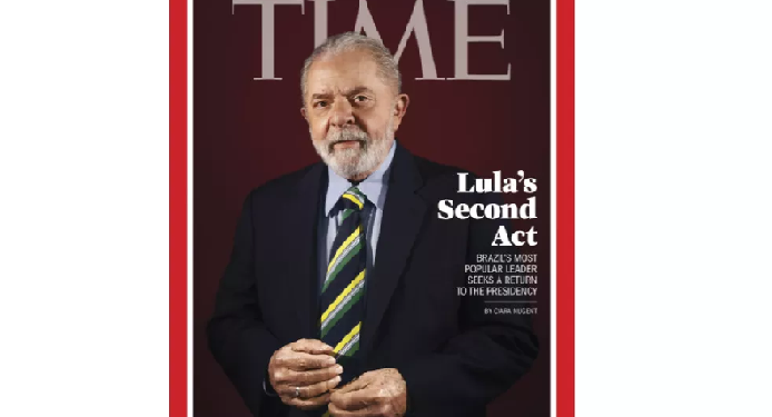 Edição da revista Time com o ex-presidente Lula na capa. Foto: Reprodução