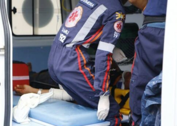 O Samu chegou a ser acionado, mas o rapaz já estava sem vida. Foto: Reprodução