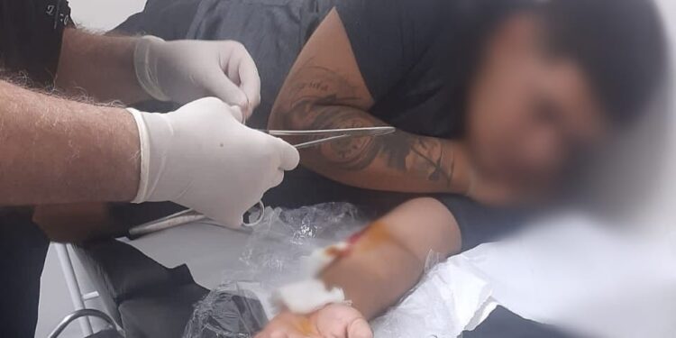 O jovem de 25 anos foi socorrido no SPA Joventina Dias. Foto: Reprodução