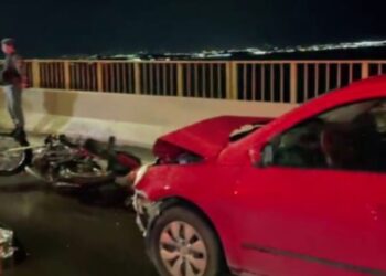 O acidente aconteceu na madrugada, na hora da chuva. Foto: Reprodução