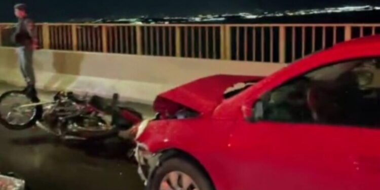 O acidente aconteceu na madrugada, na hora da chuva. Foto: Reprodução