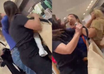 A briga foi filmada e viralizou nas redes sociais. Foto: Reprodução