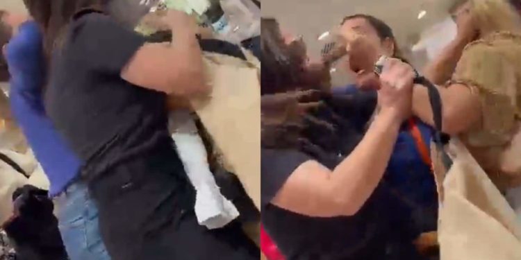 A briga foi filmada e viralizou nas redes sociais. Foto: Reprodução