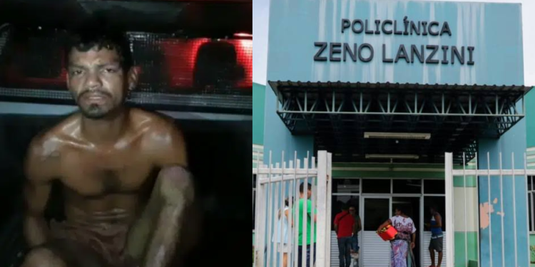 O homem invadiu a policlínica que fica na avenida Autaz Mirim. Foto: Reprodução