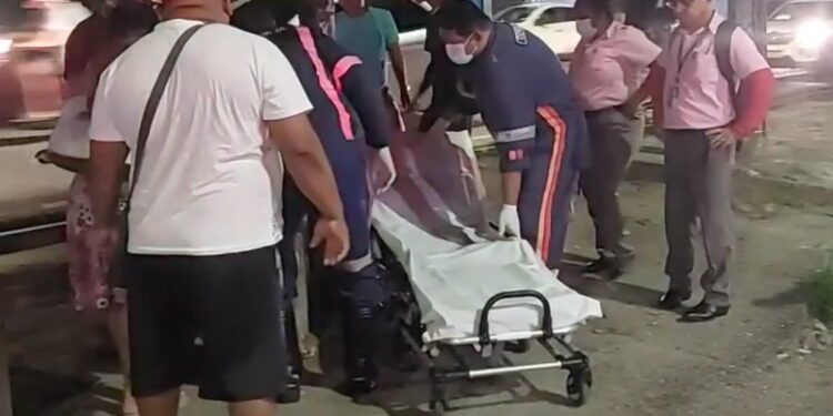 A gestante foi socorrida e levada para o hospital. Foto: Reprodução