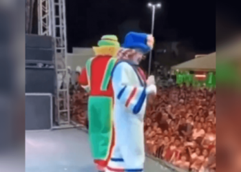 O show aconteceu em festa de aniversário da cidade. Foto: Reprodução