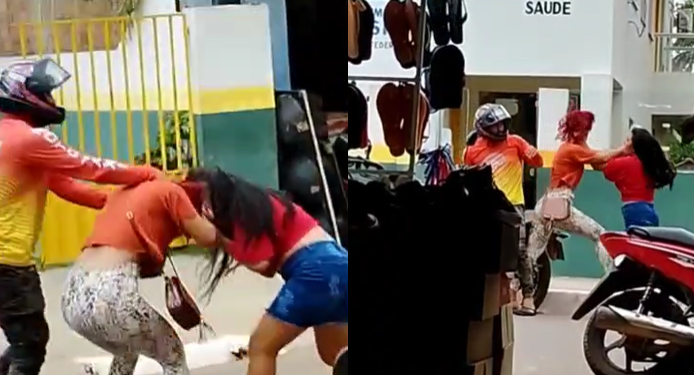 A briga aconteceu no Centro de Viseu. Foto: Reprodução