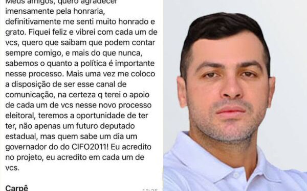 Prints foram feitos quando o vereador mandou as mensagens. Foto: Reprodução