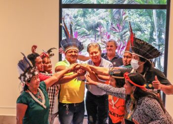 O encontro contou com membros das etnias Baré, Sateré e Mundurucus, entre outras representações indígenas do Estado. Foto: Karla Vieira / Assessoria AVN