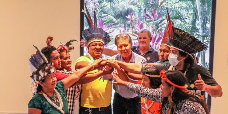 O encontro contou com membros das etnias Baré, Sateré e Mundurucus, entre outras representações indígenas do Estado. Foto: Karla Vieira / Assessoria AVN