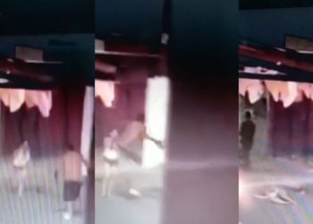 A agressão foi filmada e ninguém fez nada. Foto: Reprodução