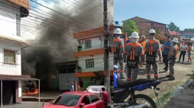 Os funcionários foram impedidos de mexer nos postes de energia. Foto: Reprodução