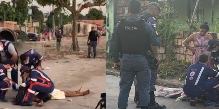 Os homens foram atingidos com vários tiros e morreram na hora. Foto: Reprodução