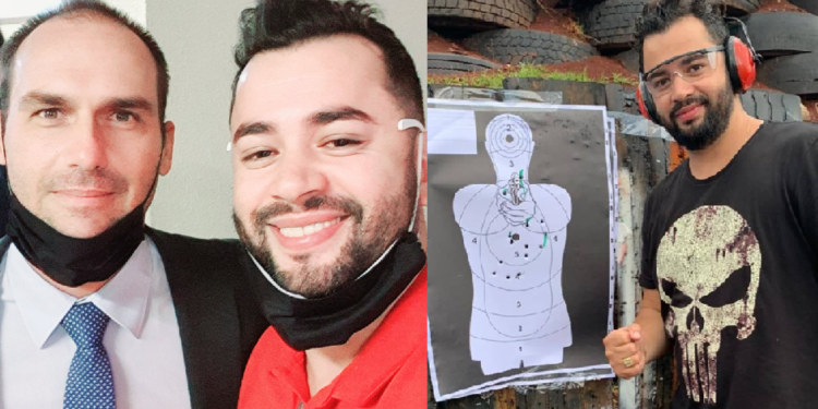 Jorge possui foto com Eduardo Bolsonaro e nas redes sociais faz muitas postagens de apoio ao presidente. Foto: Reprodução