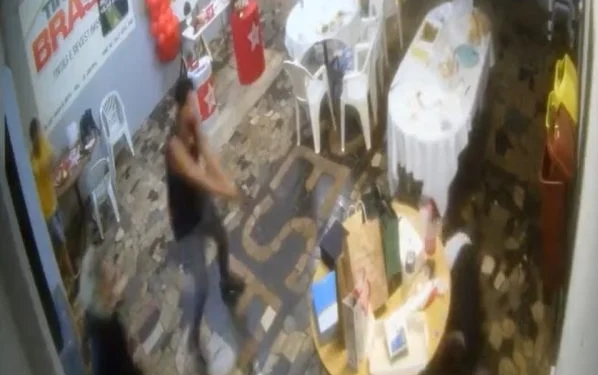 O vigilante era responsável pelas cenas do espaço onde o petista foi morto. Foto: Reprodução