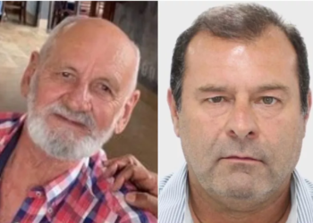 A vítima (da esquerda) foi estrangulada e carbonizado a mando de fazendeiro (da direita). Foto: Reprodução