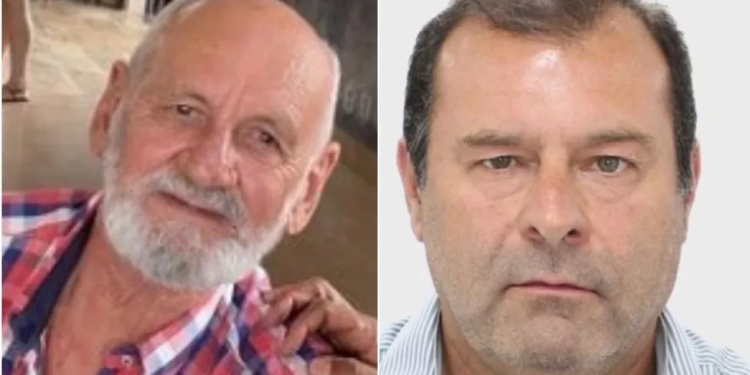 A vítima (da esquerda) foi estrangulada e carbonizado a mando de fazendeiro (da direita). Foto: Reprodução